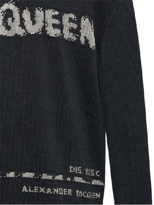 black/grey cotton fine knit  Alexander McQueen | 626454Q1WZL1291